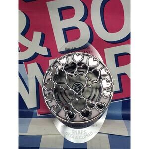 BBW Silver Hearts Vent Clip Car Fragrance Holder Love Decor Vehicle Scent Decor